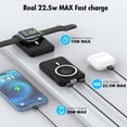 thumbnail image 7 of Entronix Magnetic Power Bank, 10000 mAh Portable Charger Compatible with Wireless and USB-C Wired Charging, Black, 7 of 7