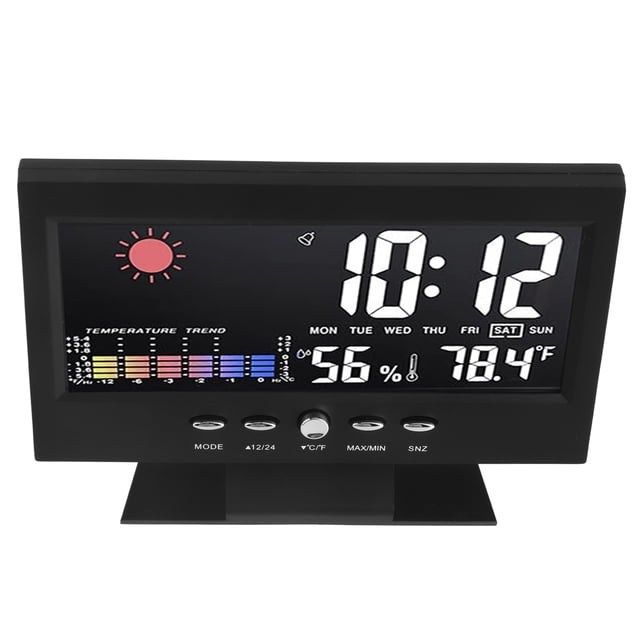Reloj meteorológico Jadeshay ABS Negro multifuncional