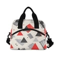 thumbnail image 3 of joogoo Artistic Triangle Geometry Insulated Lunch Bags Reusable Cooler Box with Shoulder Strap, 3 of 6