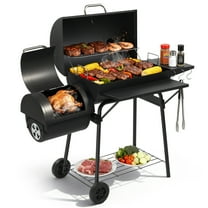 Zimtown BBQ Charcoal Grill Outdoor Barbecue Pit with Offset Smoker for Outdoor Cooking