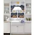 thumbnail image 3 of Mountain Moon Swag Curtains for Living Room/Bedroom Windows, Abstract Art Scenery Modern Kitchen Curtains and Valances Set 36 Inch Length, Light Filtering Swags Valance Curtain Panels, 3 of 5