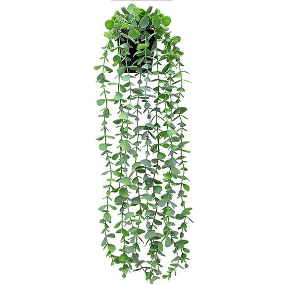 Artificial Plant Vines Wall Hanging Rattan Leaves Branches Outdoor Garden Home Decor Plastic Fake Leaf Green Plant Ivy With Pot