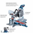 thumbnail image 2 of Bosch Profactor 18V Surgeon 10In Dual Bevel Slide Miter Saw Kit, 2 of 8