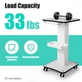 thumbnail image 3 of Movable Trolley Stand Beauty Equipment Machine Cart SPA Salon Cart + Push Handle White, 3 of 9
