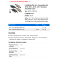 thumbnail image 2 of Front Brake Pad Set - Compatible with 2010 - 2011, 2015 - 2017 Mercedes-Benz E550 Coupe 2016, 2 of 2