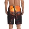 thumbnail image 4 of Lsque Tree Hollow Meditating Giraffe Mens Sleep Pajama Shorts,Short Pajama Pants, Cotton Ultra-Soft Knit-Small, 4 of 9