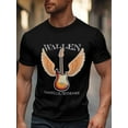 thumbnail image 2 of Men's T-Shirt WALLEN NASHVILLE,TENNESSEE Guitar Wings Short Sleeve Casual Tee Classic Crew Neck T-Shirt for Men, Black 4XL, 2 of 6