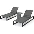 thumbnail image 1 of Noble House Modesta Outdoor Rust-Proof Aluminum Lounge & Table (Set of 2 Lounge), 1 of 43