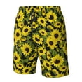 thumbnail image 4 of Logiee Sunflowers In Vintage Print Mens Swim Trunks Quick Dry Board Shorts,Breathable Hawaii Beach Shorts Swimwear Bathing Suits-XX-Large, 4 of 6