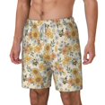 thumbnail image 2 of Uemuo Hippie Bee Honeycomb Pattern Mens Swim Trunks Quick Dry Board Shorts with Mesh Lining, Stretch Beach Shorts Quick Dry No-Chafing Board Shorts-Large, 2 of 9