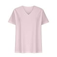 thumbnail image 4 of bnaln Summer Tops for Women Sale V Neck Short Sleeve Shirts Gradient Printed Casual T-Shirts Dressy Blouses Cute Tunic Tops Loose Comfy Pullover Lightweight Blouse Plain Tees Shirt, 4 of 9