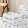 thumbnail image 5 of Erosebridal Kawaii Cartoon Stars Zipper Twin Comforter Sets with Fitted Sheet and 2 Pillowcases,Smiley Cloud Moon Zipper Bedding Set For Girls,Polkadot Reversible,4pcs, 5 of 7