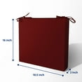 thumbnail image 2 of Peace Nest 17" x 16" Red Solid Print Square Chair Outdoor Seating Cushion, Waterproof Patio Furniture Cushions, Set of 4, 2 of 7