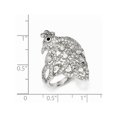 thumbnail image 3 of Cheryl M 925 Sterling Silver Black and White CZ Peacock Ring Size: 7; for Adults and Teens; for Women and Men, 3 of 3