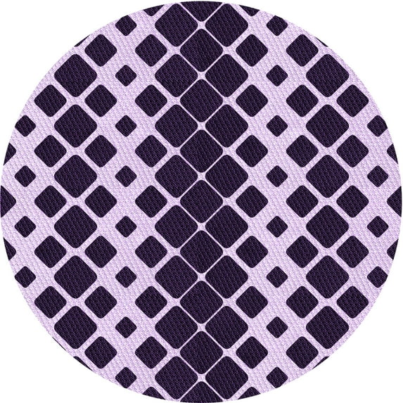 Ahgly Company Machine Washable Indoor Round Transitional Mauve Purple Area Rugs, 4' Round