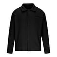 thumbnail image 4 of Rutainlusire Mens Trendy Casual Buttoned Comfy Shirts Jackets Men's Base Shirt Casual Pocket Loose Brushed Long Sleeved Jacket, 4 of 6