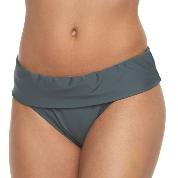 N Next Grey Fold-Over Scoop Swim Bikini Bottoms Swimwear Small