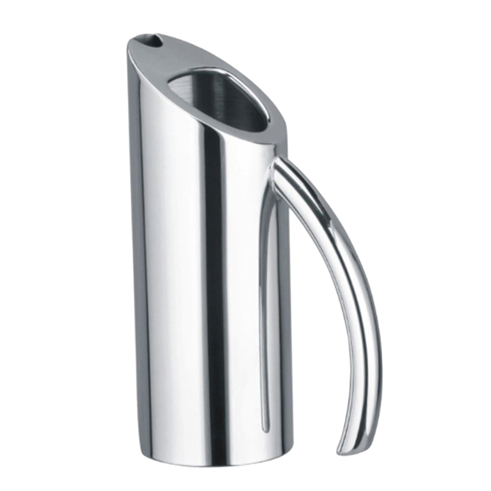 TISHITA Stainless Steel Water Pitcher Jug Beverage Dispenser Multipurpose Cold Drinking Kettle for Hotel Kitchen Bar Household Picnic 1L