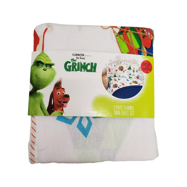 Dr Seuss The Grinch Flannel, Grinch Twin Bedding Set