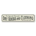 thumbnail image 2 of Dry Goods and Clothing Novelty Decor, Metal Wall Sign - 4x18 Inches, 2 of 4