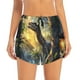 thumbnail image 2 of Balery Sunshine Jungle Dinosaur Pantalones cortos deportivos para mujer con forro y dos bolsillos, elásticos, para entrenamiento, gimnasio, yoga-XX-Large, 2 of 7