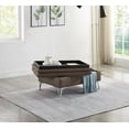 thumbnail image 3 of Casual Style Storage Ottoman - Chocolate, 3 of 5