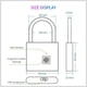 thumbnail image 4 of Candado inteligente con huella digital para exteriores, resistente al agua, con Bluetooth, candado de huella digital (negro) oso de fresa Electrónica, 4 of 5