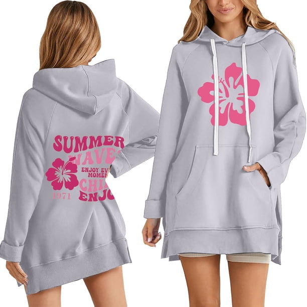 WILLBEST Vestidos Casuales Sudadera Con Capucha Con Letras Estampadas Casuales Para Mujer 111
