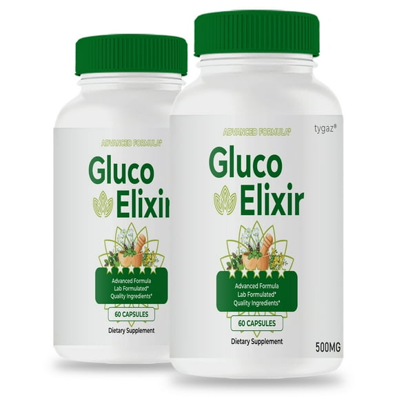 (2 pack) GlucoExlir - Gluco Elixir Pill Supplement