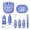 Purple, variant on Kids Pretend Dentist Playset Educational Role Play Dental Toy Set with Cartoon Teeth Model