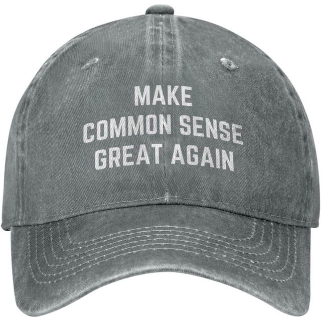 Make Common Sense Great Again Trucker Hat Washed Adjustable Dad Baseball Cap