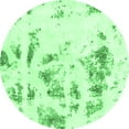 thumbnail image 1 of Ahgly Company Indoor Round Abstract Emerald Green Modern Area Rugs, 7' Round, 1 of 4