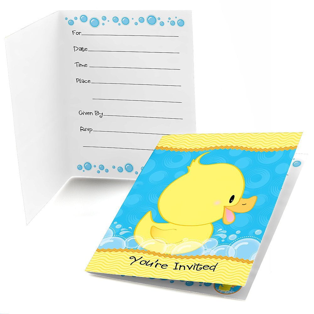 rubber ducky baby shower invitations walmart