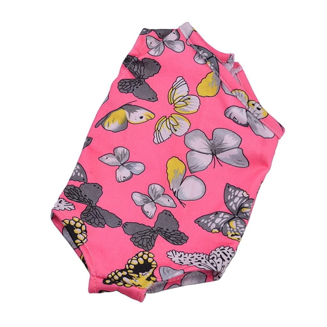 Traje de baño de mariposa Sunnimix para muñeca americana de 18 pulgadas Rosado