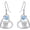 03-Mar-Aquamarine, variant on Birthstone Highland Cow Earrings 925 Sterling Silver Scotland Cow Dangle Drop Earrings Western Jewelry Gifts for Women Mom Cow Lover