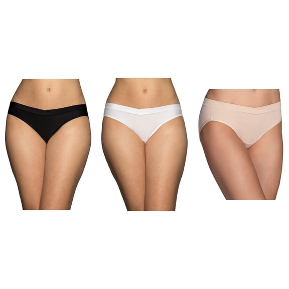 3 Pack VF 18291 Beyond Comfort Bikini Black White Neutral Sz 5-8 NWT