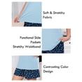 thumbnail image 4 of SHOWMALL Women's Plus Size Pajama Set, Navy Blue Heart Print 3X 2 Piece Loungewear Sleepwear for Spring Summer Fall, Short Sleeve Top and Printed Shorts with Side Pockets,, 4 of 8