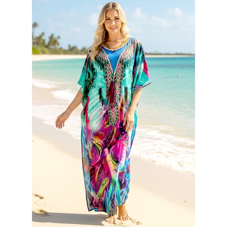 african beach dress African Print Cotton Maxi Dress: Summer Beach Boubou