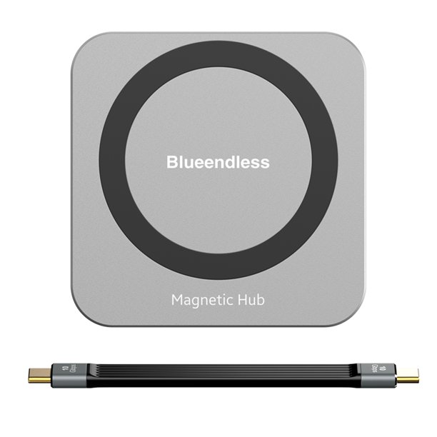 Adaptador Boscabo USB C 8 en 1 Hub Con M.2 SSD Recinto 10 Gbps PD100W 4K 60Hz Compatible