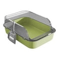 thumbnail image 2 of Cat Litter Box Oversized High Fence Splashproof Semi Closed Litter Pan with Scoop Large Capacity Easy Clean Two Layer Design for Indoor Cats, 2 of 6