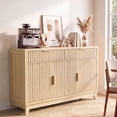 thumbnail image 4 of Poshby 47" Fluted Credenzas Sideboard Buffet Cabinet with 2 drawers, 3 Doors for Living Room, Natural, 4 of 9