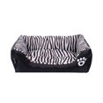 thumbnail image 1 of Cama para mascotas con estampado de cebra, cálida y acogedora para otoño e invierno, para gatos, talla S, 1 of 6