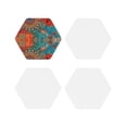 thumbnail image 2 of Disketp Mandala Colorful 1 Funny Coasters,4 Pcs Leather Coasters With Holder, Perfect Housewarming Hostess Gifts,Protect Furniture From Water Marks Scratch, 2 of 9