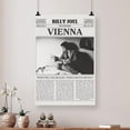 thumbnail image 4 of Music Poster - Billy Joel The Stranger Vienna - Retro Newspaper Style - Size 24''x36'' - Postora, 4 of 5