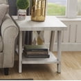 thumbnail image 3 of Xukmct Rectangle End Table with Bottom Shelf, Wood Side Table for Living Room, Office, White, 3 of 5