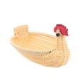 thumbnail image 4 of MLINS Yellow PP Rattan Fruit Storage Basket Rattan Snack Tray Creative Chicken .5 x 10.5 x 3.5 Inches, 4 of 8