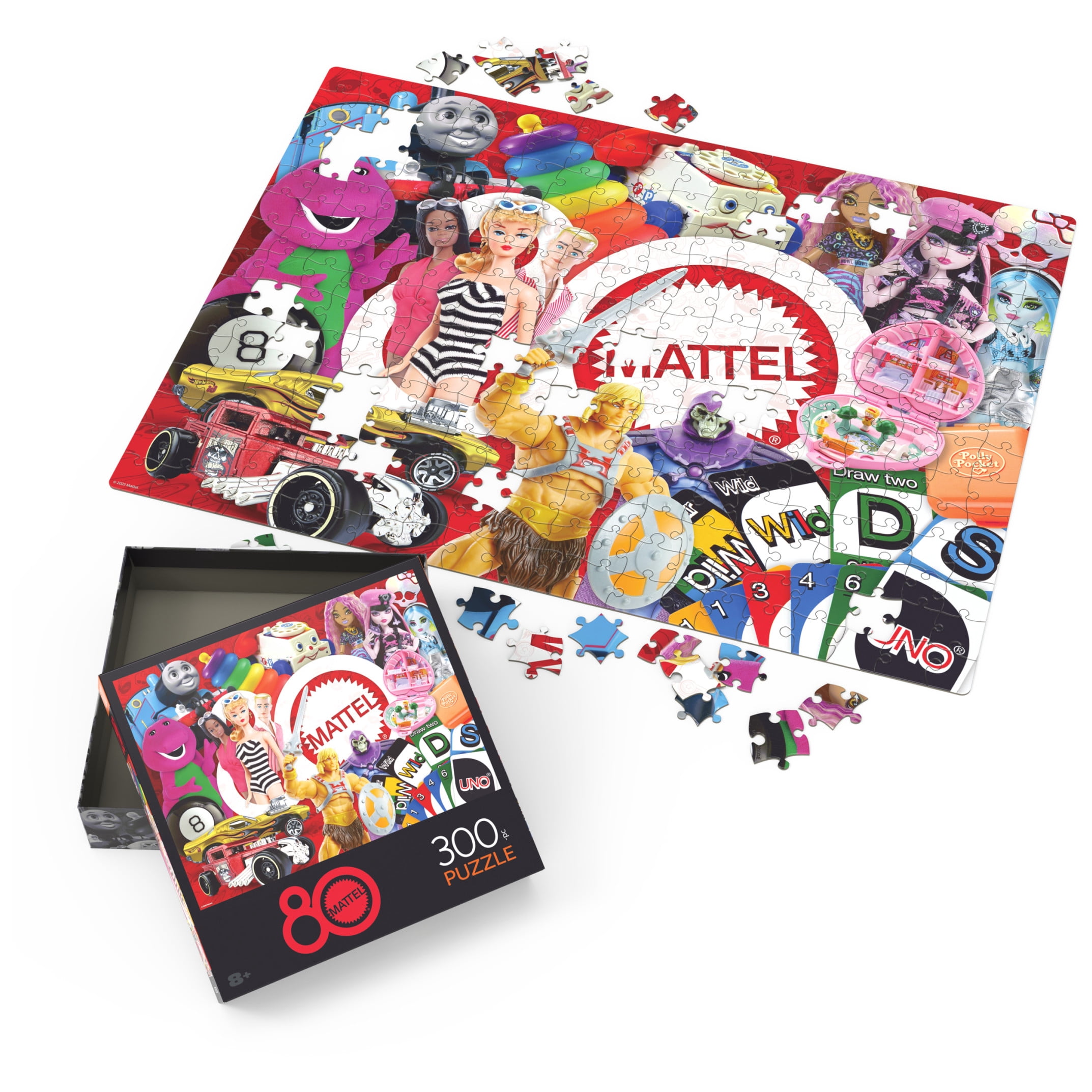 Spin Master Games, Mattel 80th Anniversary Puzzle, 300 Pieces, for