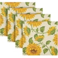 thumbnail image 5 of Coolnut Sunflower Flowers Napkins Reusable Washable Cloth Napkins Set of 6, Soft Comfortable Dinner Napkins for Family Weddings Holiday Party 20 X 20 Inch Washcloth Gift, 5 of 7