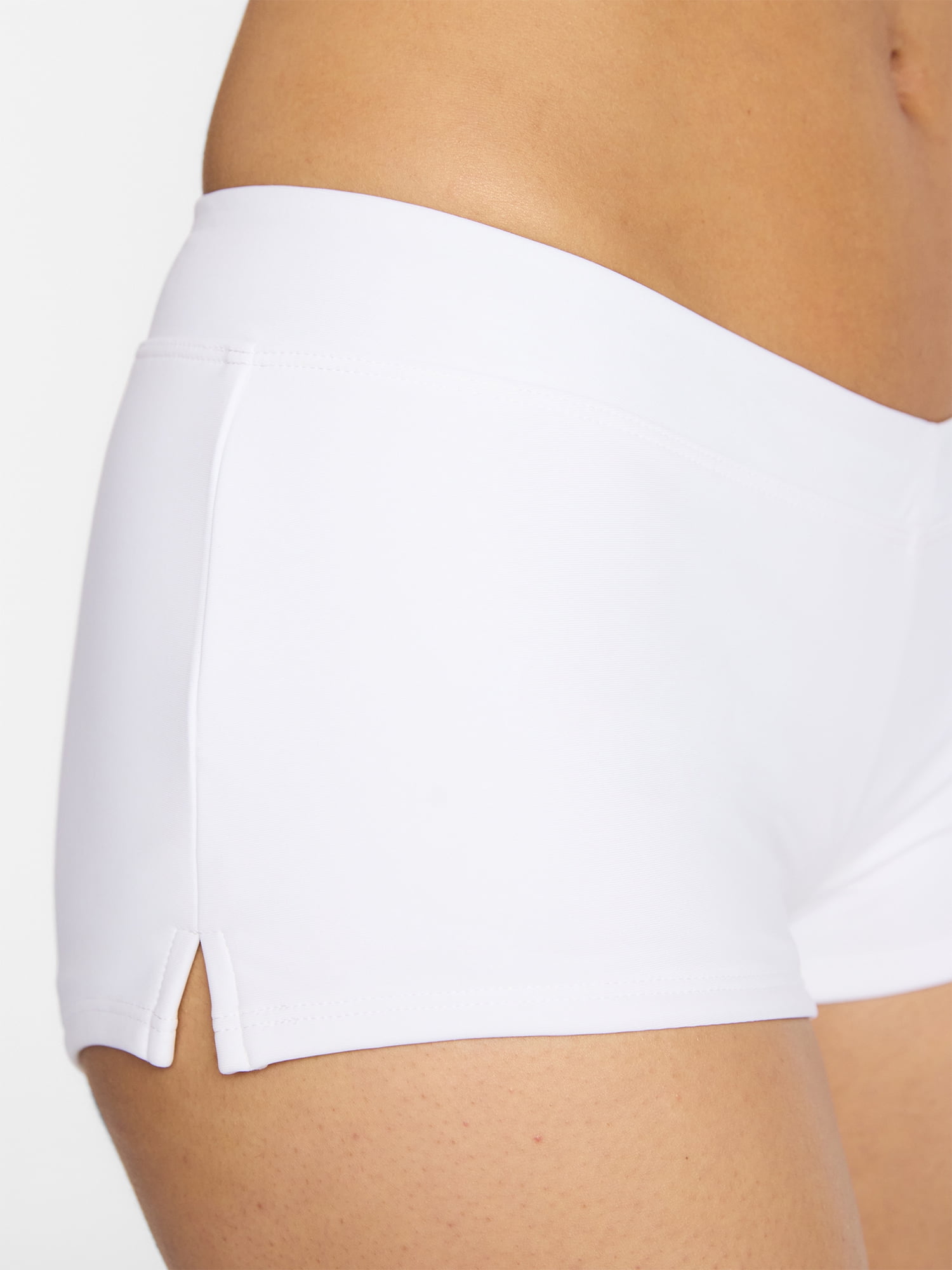 No Boundaries Women's White Swim Shorts, Women's XXXS-XXL