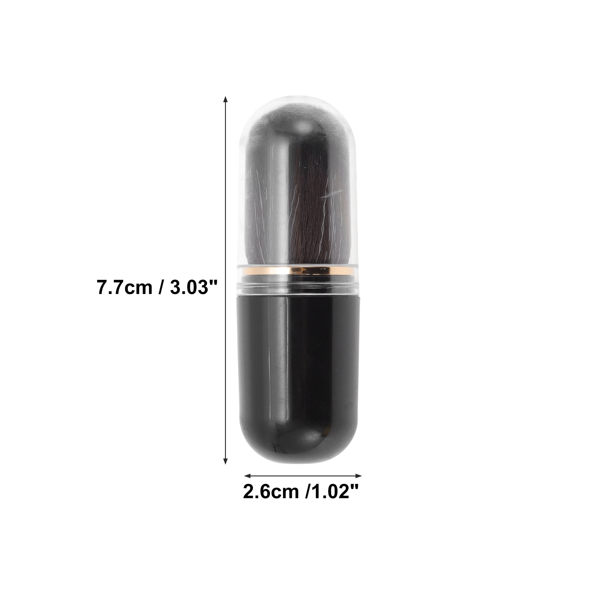 Unique Bargains 1 Pc Retractable Makeup Brush for Daily Makeup Application Black